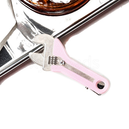 Cute Acrylic Tool Alligator  Hair Clip with Rhinestone PW-WG45B99-07-1