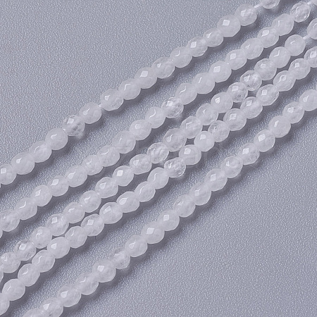 Natural White Jade Beads Strands G-F596-46E-3mm-1