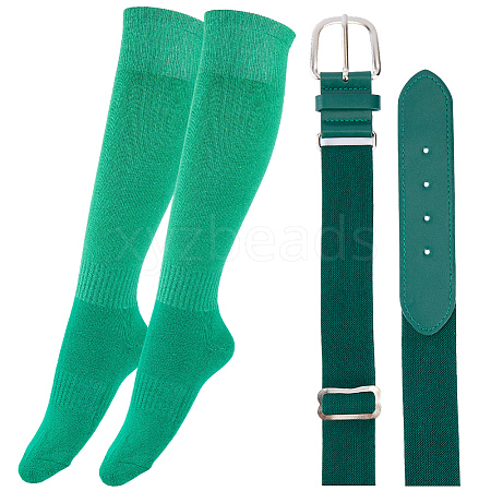 1 Pair Polycotton Solid Color Football Socks AJEW-CL0001-33D-1
