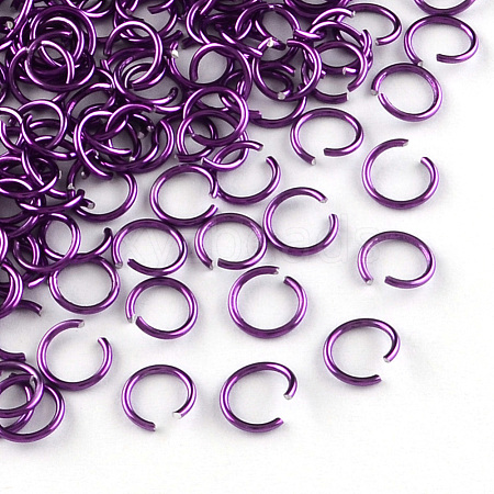 Aluminum Wire Open Jump Rings X-ALUM-R005-0.8x6-11-1