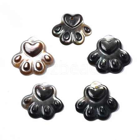 Natural Black Lip Shell Charms SSHEL-S258-98C-1