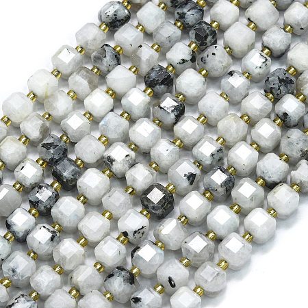 Natural Rainbow Moonstone Beads Strands G-K389-A75-01-1