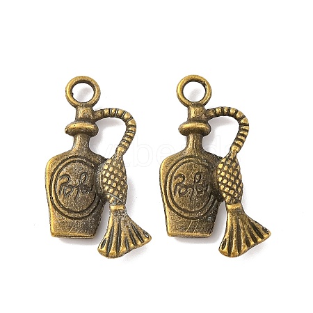 Tibetan Style Alloy Liquor Bottle Pendants X-TIBEP-A100796-AB-LF-1