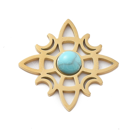 Synthetic Turquoise Pendants STAS-I327-14G-05-1