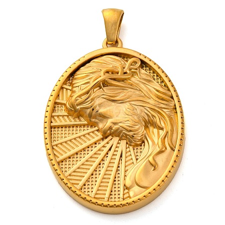 Religion Golden Tone 304 Stainless Steel Pendants STAS-K289-01G-11-1