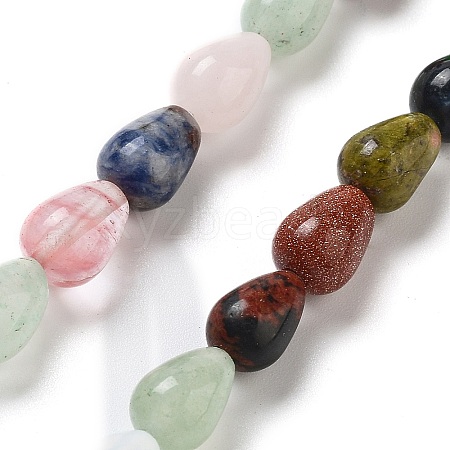 Natural & Synthetic Mixed Gemstone Beads Strands G-B106-A30-01-1