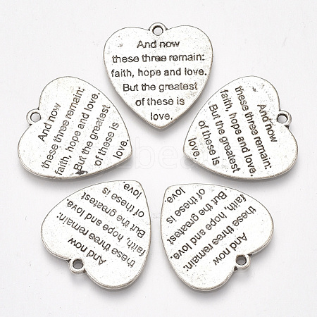 Tibetan Style Alloy Quote Pendants PALLOY-S177-20-1