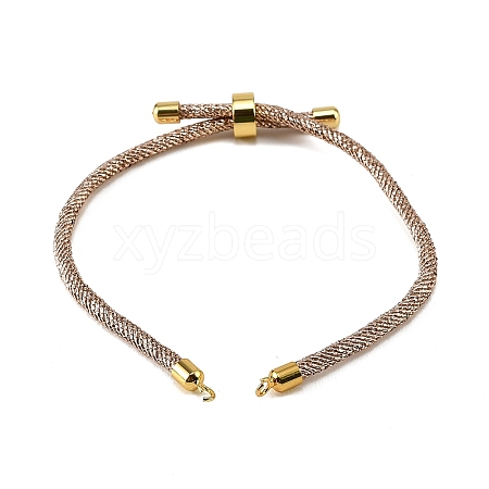 Adjustable Round Polyester Braided Cord Bracelet Making FIND-G117-01G-02-1