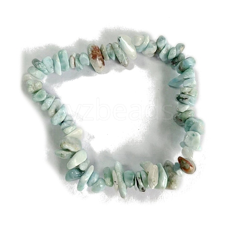 Natural Aquamarine Stretch Bracelets PW-WG56138-30-1