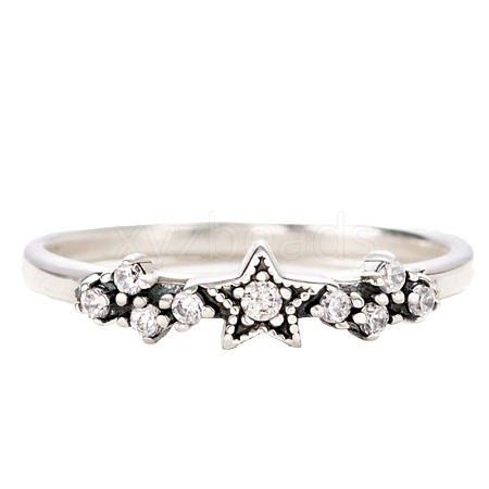 Alloy Rhinestone Plain Band Rings PW-WGAC64F-02-1