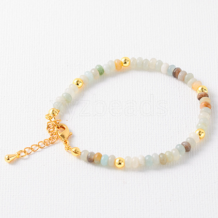 Simple Design Natural Flower Amazonite Beaded Bracelets for Women JH7309-6-1