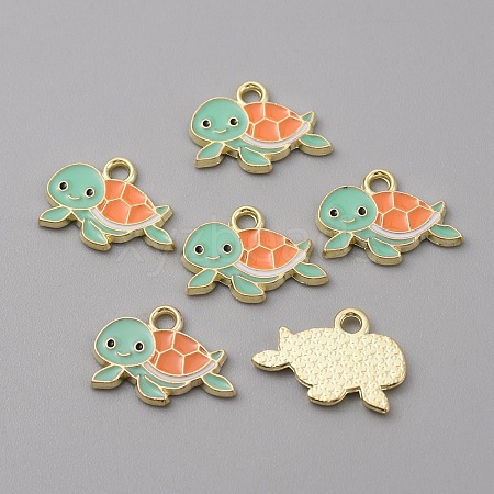 Alloy Enamel Pendants FIND-CJC0010-30LG-01-1