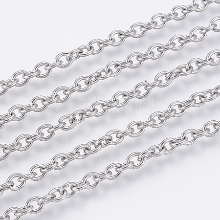 Tarnish Resistant 304 Stainless Steel Cable Chains CHS-F006-02D-P-1