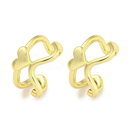 Brass Cuff Earrings EJEW-C104-006G-1