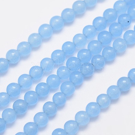 Natural & Dyed Malaysia Jade Bead Strands G-A146-4mm-A20-1
