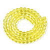 Transparent Glass Beads Strands X-GLAA-T032-T6mm-12-3