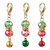 3Pcs Glass Beads Pendant Decorations HJEW-JM02532-1