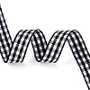 Single Face Plaid Polyester Satin Ribbon SRIB-T009-10B-1