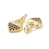 Brass Micro Pave Colorful Cubic Zirconia Charms KK-E068-VF140-3