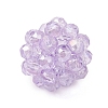 7Pcs 7 Colors Baking Paint Glass Pendants PALLOY-JF03690-5