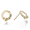 Brass Stud Earring Findings X-KK-T056-01G-NF-2