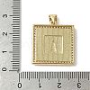 Brass Micro Pave Cubic Zirconia Pendants KK-K385-032G-4