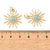 Brass Micro Pave Sky Blue Cubic Zirconia Pendants CU-CBA6938-04G-05-3