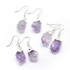 Natural Amethyst Dangle Earring EJEW-F173-D01-S-1