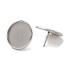 201 Stainless Steel Stud Earring Settings SA-CBAB174-01P-D-2