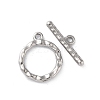 Non-Tarnish 304 Stainless Steel Ring Toggle Clasps STAS-A092-09B-P-1