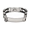 Great Valentines Day Gifts for Boyfriend 304 Stainless Steel Silicone Bracelets BJEW-I129-B-25