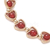 3Pcs Natural Black Onyx & Carnelian & Lapis Lazuli Beads Link Chains Bracelets for Women BJEW-JB13440-4