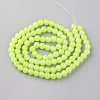 Baking Painted Imitation Jade Glass Round Bead Strands DGLA-Q021-6mm-08-2