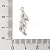 Brass Pave Clear Cubic Zirconia Pendants KK-Z061-15P-02-3