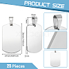 25Pcs 304 Stainless Steel Stamping Blank Tag Pendants STAS-BC0003-81-2
