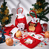BENECREAT 4Pcs 4 Styles Christmas Theme Velvet Packing Pouches ABAG-BC0001-50-4
