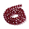Electroplate Transparent Glass Beads Strands X-EGLA-A035-T10mm-A07-2