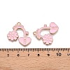 Valentine's Day Theme Alloy Enamel Pendants ENAM-T020-50G-02-3