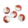 Crystal and Red Jasper Pendants X-G-S218-29-1