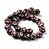 Handmade Printed Porcelain Beads PORC-F005-02B-5