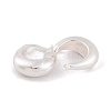 925 Sterling Silver Chunky Crescent Moon Hoop Earrings for Women EJEW-P273-01S-3