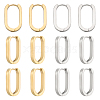 6 Pairs 2 Colors 304 Stainless Steel Huggie Hoop Earrings STAS-UN0025-25-1