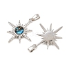 Brass Micro Pave Cubic Zirconia Pendants KK-C037-05P-2