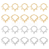 DICOSMETIC 24Pcs 4 Styles Brass Hoop Earring Finding KK-DC0003-15-1