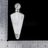 Natural Quartz Crystal Faceted Cone Openable Perfume Bottle Big Pendants G-L524-18P-11-4