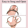 1Pc Flower Iron Kiss Lock Purse Frame Handle PURS-CN0001-08-3
