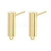 Brass Stud Earrings Findings EJEW-B063-08G-1