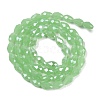 Opaque Solid Color Electroplate Glass Beads Strands EGLA-N013-J8mm-B04-2