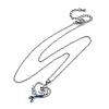 Brass Blue Cubic Zirconia Mermaid Heart Pendant Necklaces for Women NJEW-C067-04P-4