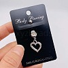 316L Surgical Stainless Steel Crystal Rhinestone Dangle Belly Rings WG83815-03-2